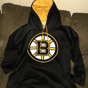 Boston Bruins polyester hoodie EUC  mens xl